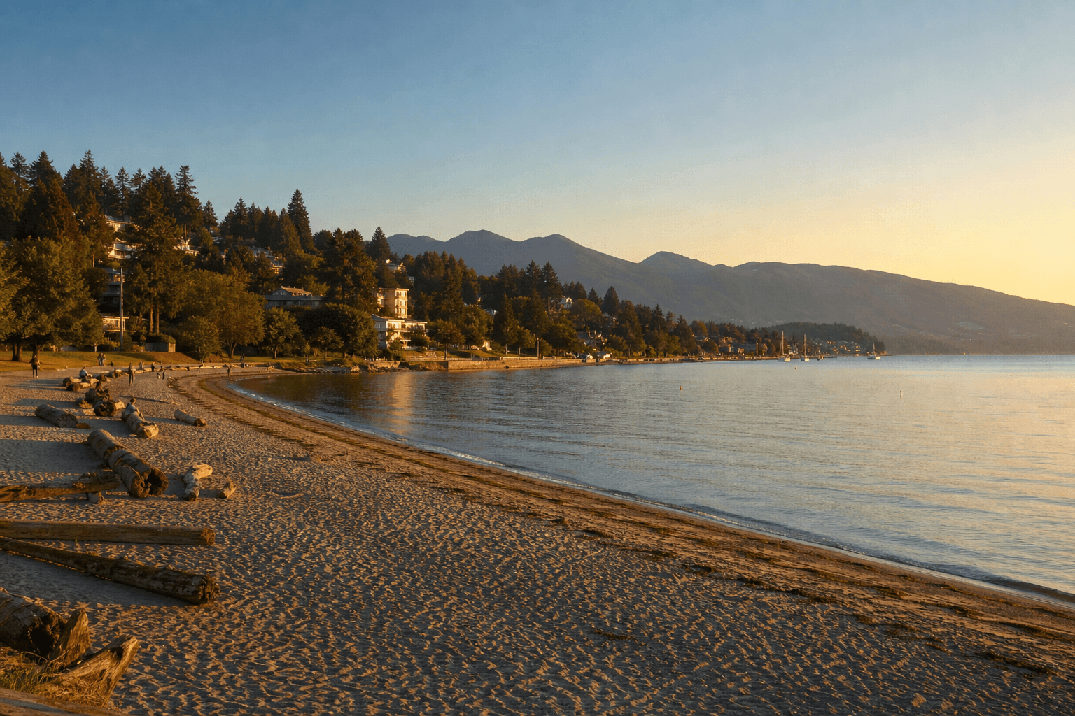 Jericho Beach and Spanish Banks coastline, West Point Grey, Vancouver